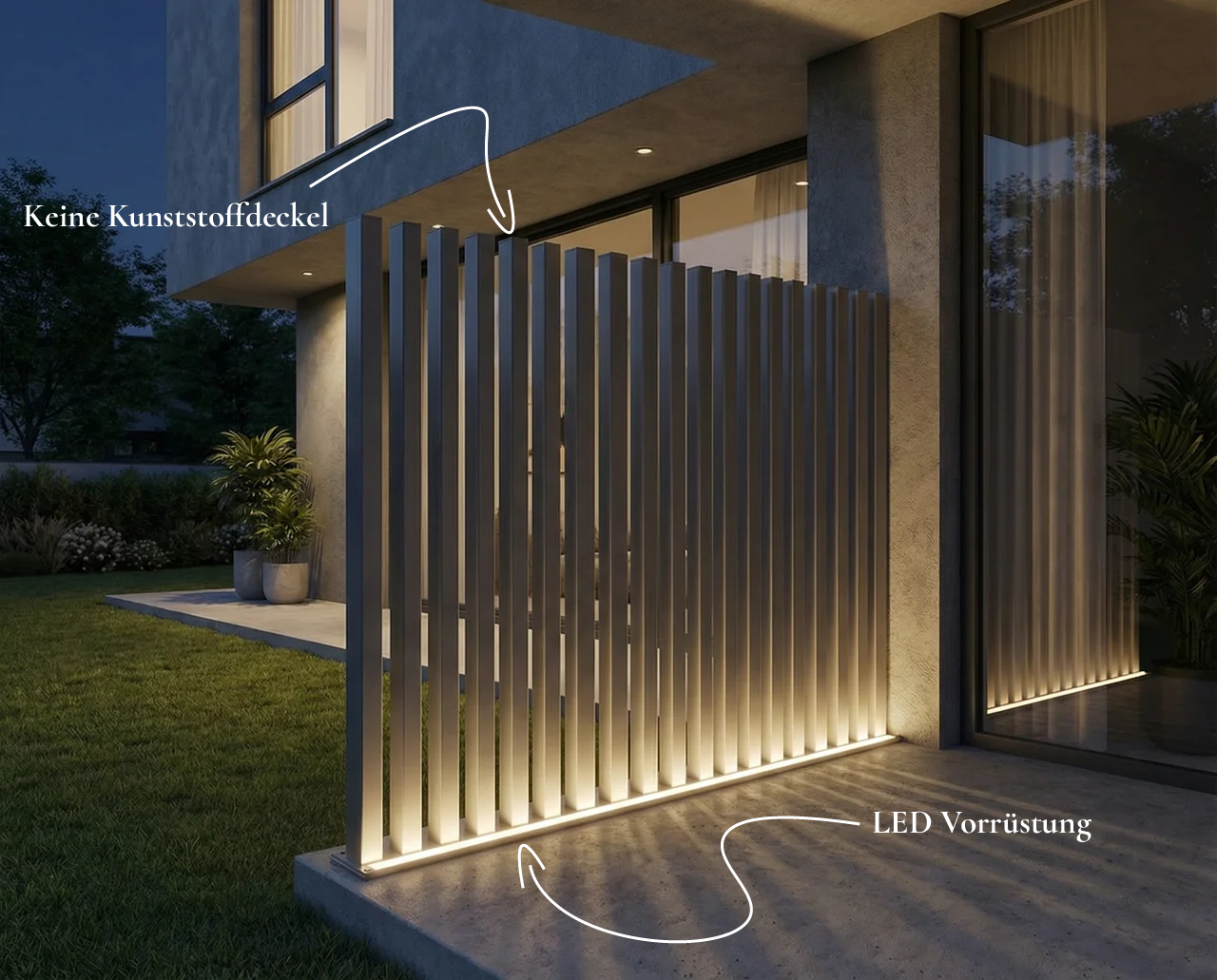 Stabzaun Nahaufnahme – Aluminium in Premium Qualität